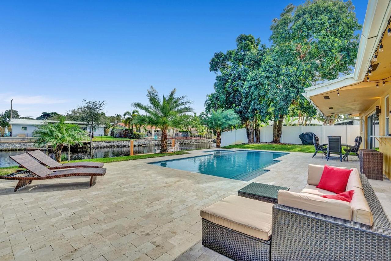 New! Waterfront Heated Pool & Jacuzzi 2 Mi To Beach - Fishing Pier Relaxing Spa & Hammock Fort Lauderdale Esterno foto